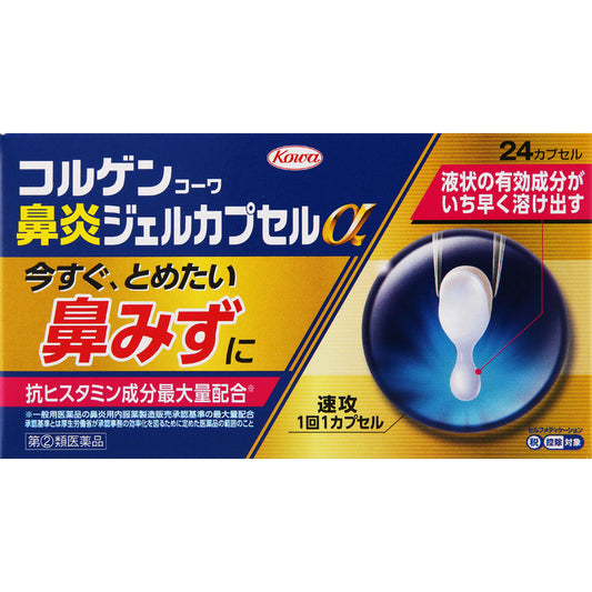 【指定第2類医薬品】コルゲンコーワ 鼻炎ジェル カプセルα ２４カプセル 興和